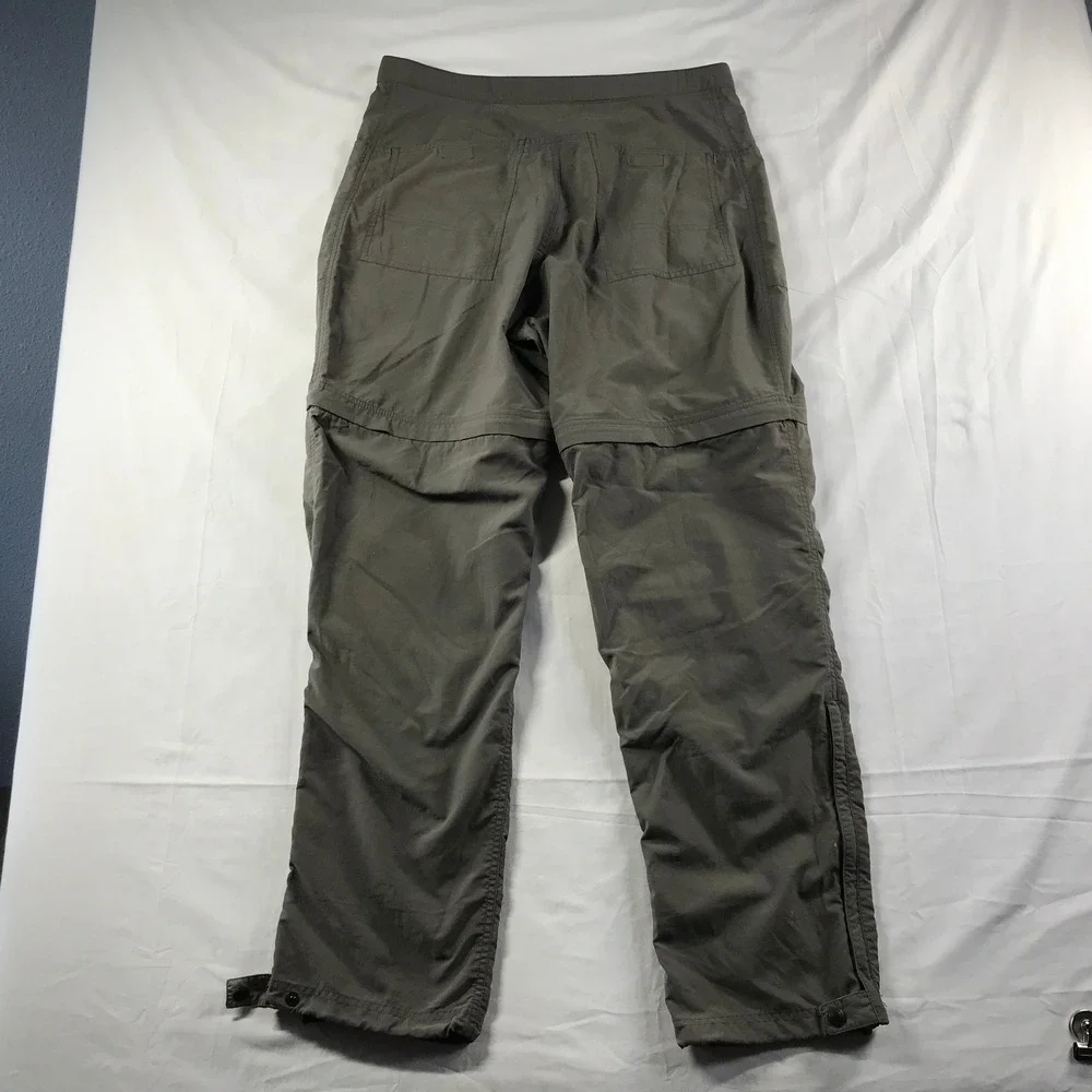 Mountain Hardwear Men Convertible Hiking Pants Olive Green Zip Off Shorts Size M